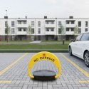 Blokada parkingowa składana zapora 40 cm na klucz zdalnie sterowana system alarmowy MULTISTORE