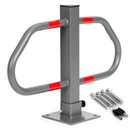 Blokada parkingowa składana zapora 50 cm na klucz z odblaskowymi pasami MULTISTORE