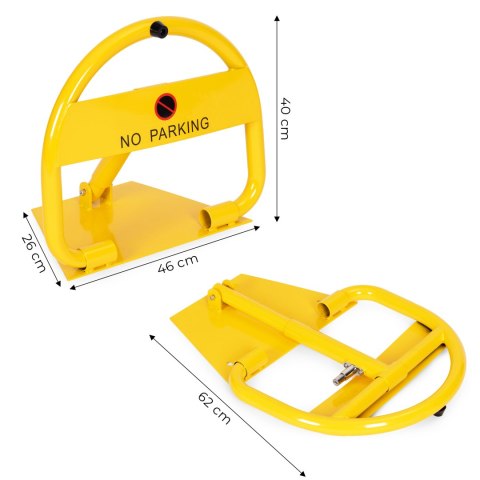 Blokada parkingowa składana zapora na klucz 40 cm MULTISTORE