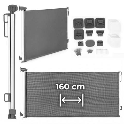 Bramka barierka roleta 160 cm ochronna zabezpieczająca na schody i drzwi szara ECOTOYS ECOTOYS
