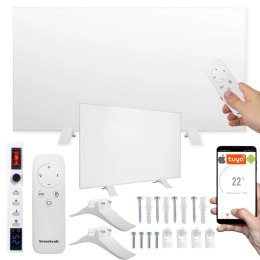 Grzejnik na podczerwień panel grzewczy promiennik FIR 600W WIFI 60x100 cm Bauerkraft