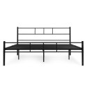 Łóżko metalowe 140x200 cm ze stelażem czarna rama ModernHome ModernHome