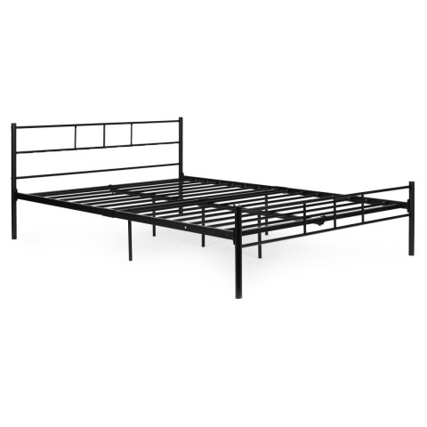 Łóżko metalowe 140x200 cm ze stelażem czarna rama ModernHome ModernHome