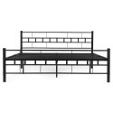 Łóżko metalowe 160x200 cm ze stelażem czarna rama ModernHome ModernHome