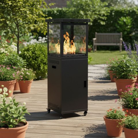 Ogrzewacz gazowy promiennik grzejnik 13 kW szklany na ogród patio reduktor kamienie wulkaniczne pokrowiec MultiGarden MultiGarden