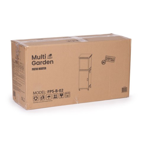 Ogrzewacz gazowy promiennik grzejnik 13 kW szklany na ogród patio reduktor kamienie wulkaniczne pokrowiec MultiGarden MultiGarden