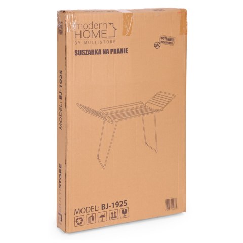 Suszarka na pranie odzież bieliznę stojąca 25 metrów 4 skrzydła składana czarna ModernHome