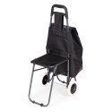 Wózek na zakupy torba 30 litrów ze składanym siedzeniem duże koła ModernHome ModernHome