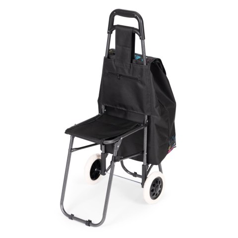 Wózek na zakupy torba 30 litrów ze składanym siedzeniem duże koła ModernHome ModernHome
