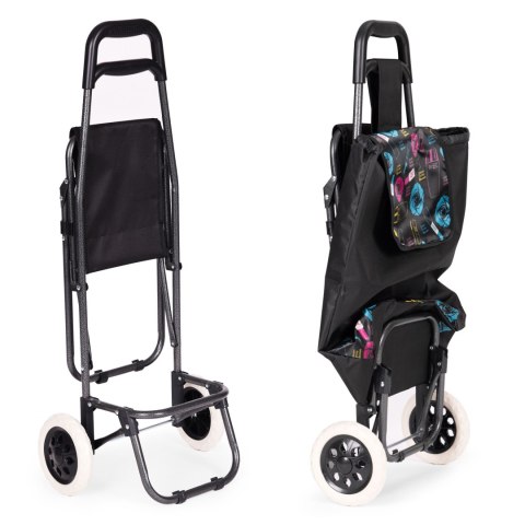 Wózek na zakupy torba 30 litrów ze składanym siedzeniem duże koła ModernHome ModernHome