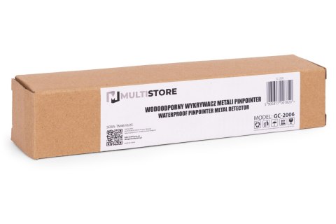 Wykrywacz metali Pinpointer detektor ręczny wodoszczelny z latarką LED MULTISTORE