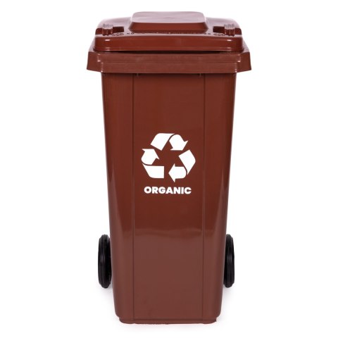 Zestaw 5 koszy na śmieci pojemniki 5x120L niebieski zielony żółty czarny brązowy makulatura szkło plastik odpady zmieszane BIO g MULTISTORE