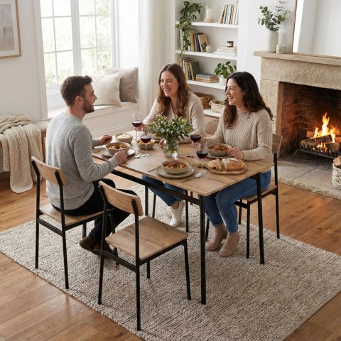 Zestaw mebli do jadalni kuchni stół + 4 krzesła MALMO ModernHome ModernHome